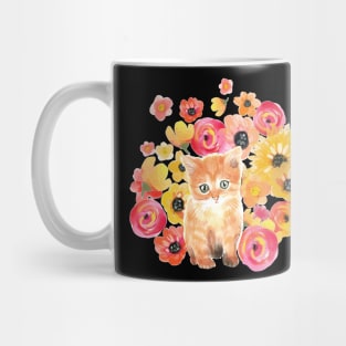 Little Garden Ginger Kitten Mug